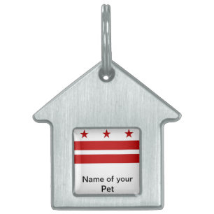 Pet Tag with Flag of Washington DC