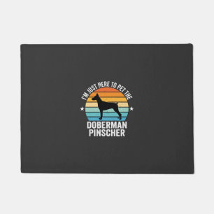 Pet The Doberman Pinscher Retro Doormat