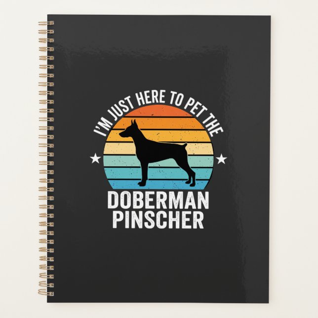 Pet The Doberman Pinscher Retro Planner (Front)