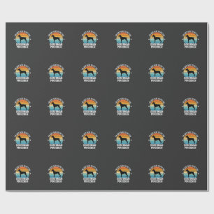 Pet The Doberman Pinscher Retro Wrapping Paper