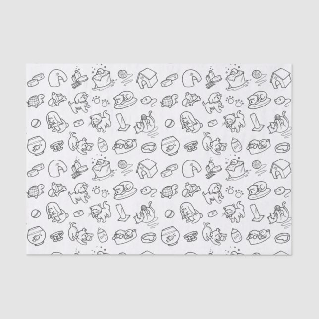Pet Themed Tissue Paper (Front)