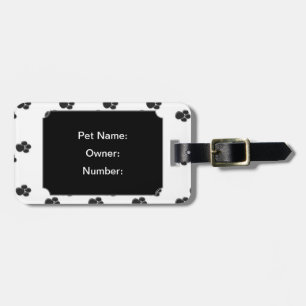 Pet Travel Luggage Tag w/ leather strap