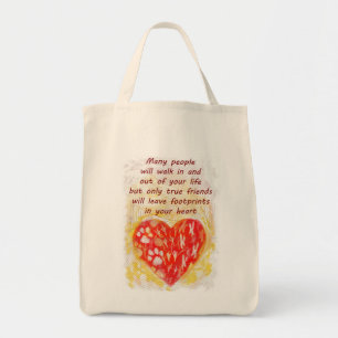 Pet true friend quote tote bag