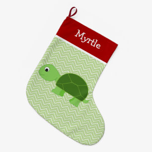 Pet Turtle Personalised Large Christmas Stocking