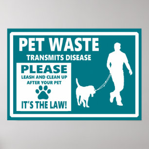 PET WASTE - Courtesy Notice Poster
