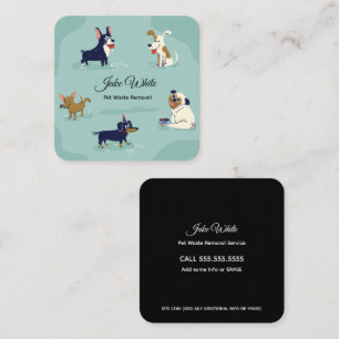 Pet Waste Removal Square Business Card