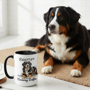 Pet Watercolor Browns Bernese PERSONALIZE Mug
