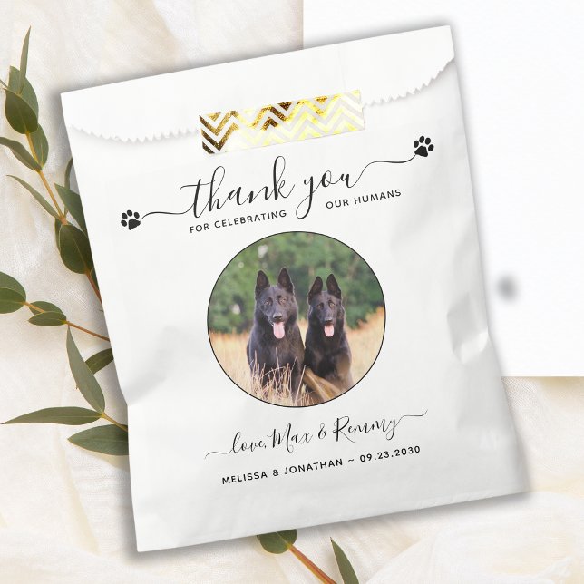 Pet Wedding Custom Photo Dog Treat Doggie Favour Bag (Creator Uploaded)
