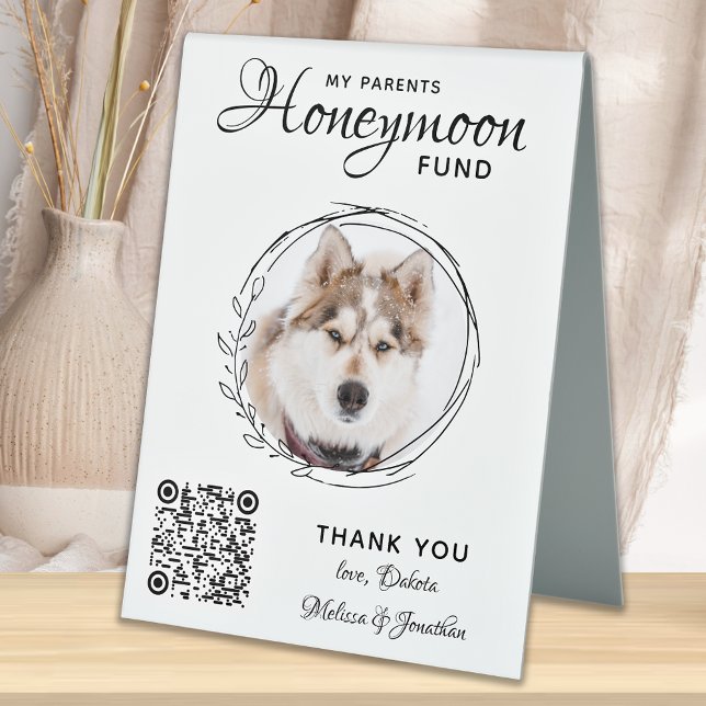 Pet Wedding Dog Photo Money QR Code Honeymoon Fund (Creator Uploaded)