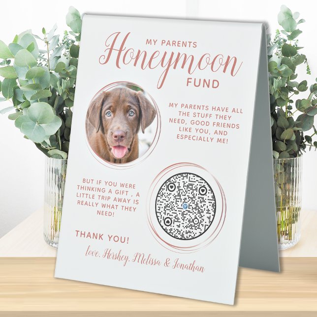 Pet Wedding Dog Photo Rose Gold Honeymoon Fund  (Creator Uploaded)
