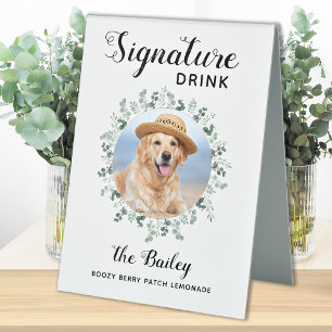 Pet Wedding Signature Drink Dog Bar Custom Photo  