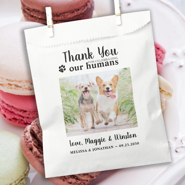Pet Wedding Thank You Custom Photo Dog Treat Favour Bag (Creator Uploaded)