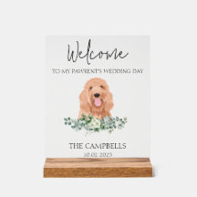 Pet Wedding Welcome Sign
