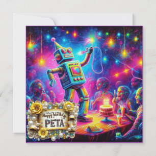 PETA ~ Birthday Card ~ Robot ~