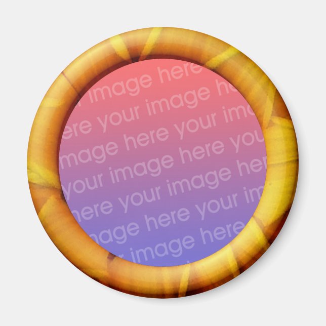 Petal (3d effect frame border) Template Magnet (Front)