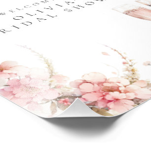 Petal and Prosecco Bridal Shower Welcome Poster