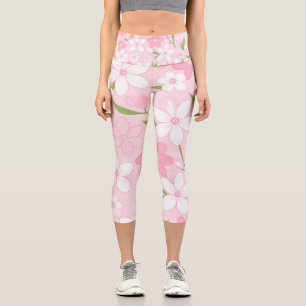 Petal Bells of Easter Morn Capri Leggings