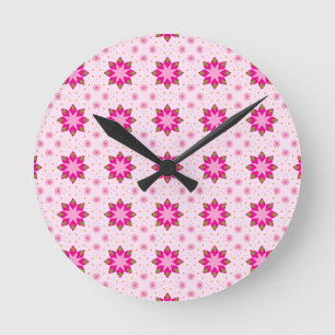 Petal Blossom Confetti pattern Round Clock