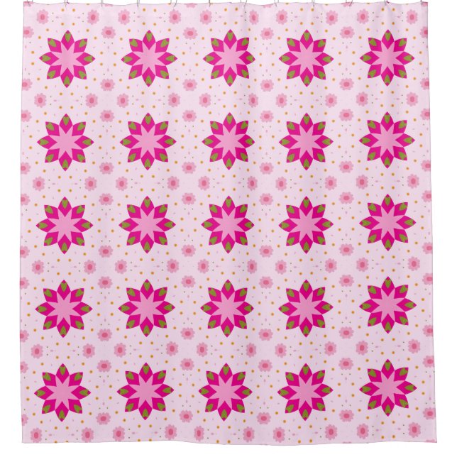 Petal Blossom Confetti pattern Shower Curtain (Front)