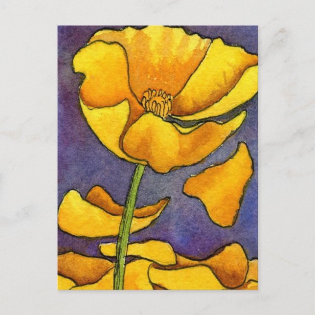 "Petal Fall" series Floral Postcard (Front)