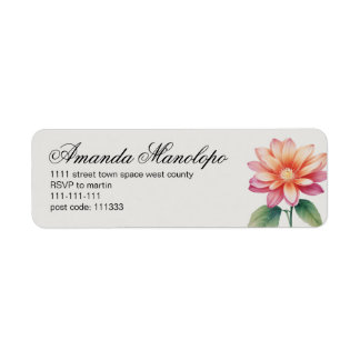 petal flower painting return adressing label return address label
