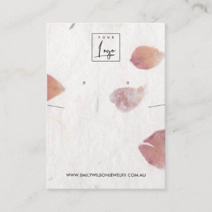PETAL HANDMADE PAPER NECKLACE EARRING DISPLAY BUSINESS CARD