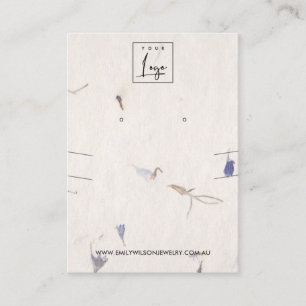 PETAL HANDMADE PAPER NECKLACE EARRING DISPLAY BUSINESS CARD
