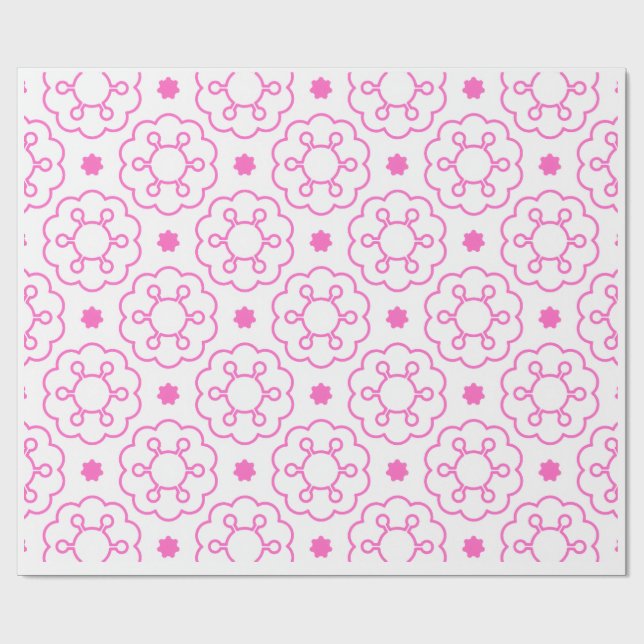 "Petal Harmony" Elegant Floral Pattern Gift Wrap (Flat)