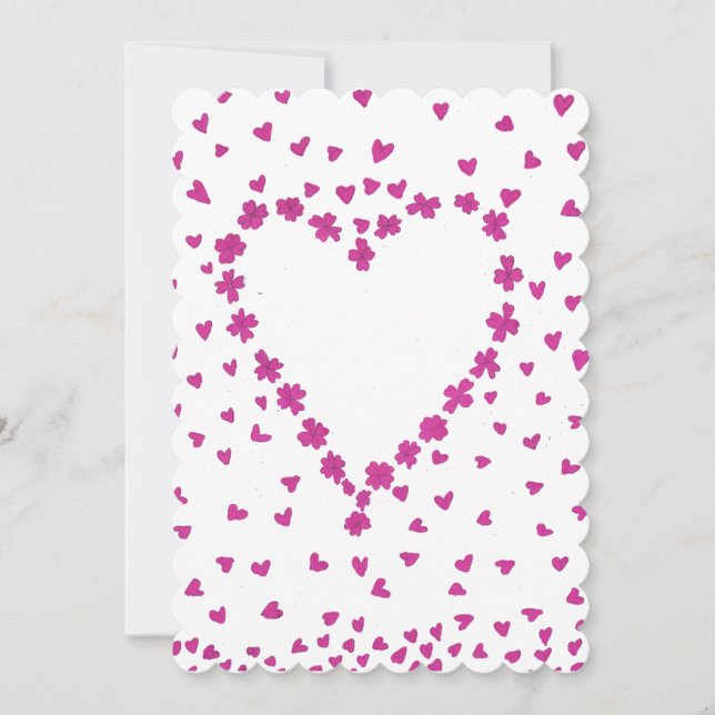 Petal Heart Invitation (Front)