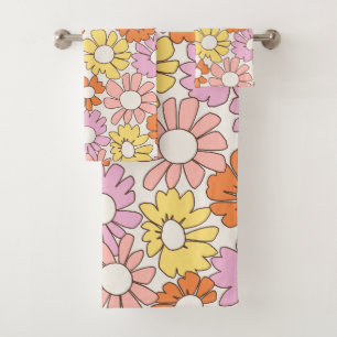 Petal Jubilee Soft Retro Citrus Bath Towel Set