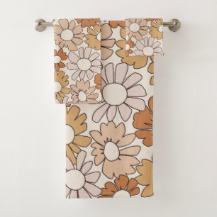 Petal Jubilee Warm Earth Boho Bath Towel Set