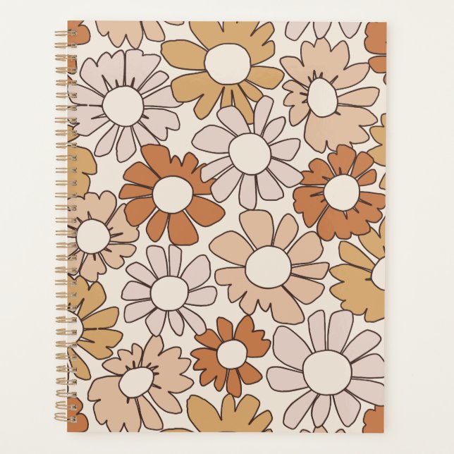 Petal Jubilee Warm Earth Boho Planner (Front)