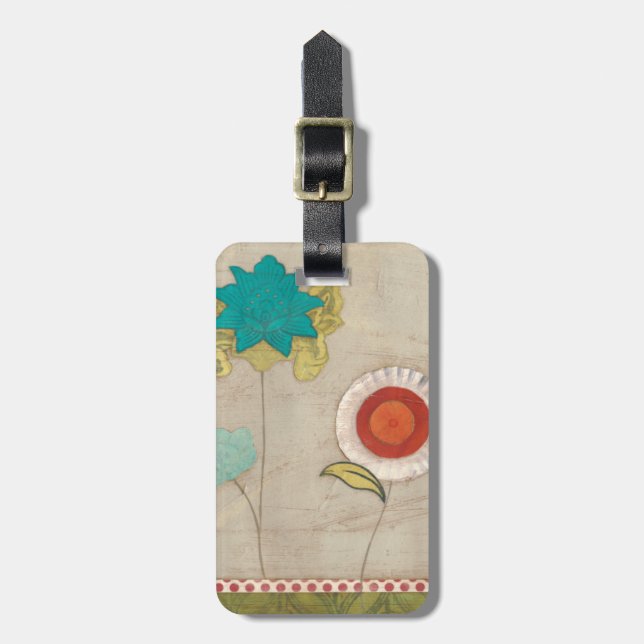 Petal Patterns I Luggage Tag (Front Vertical)