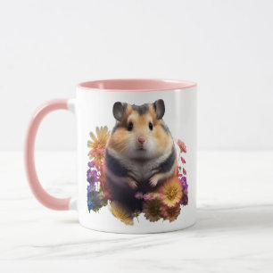 Petal Paws - Cute Floral Hamster Mug