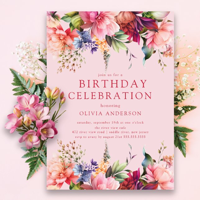 Petal Perfection Birthday Invitation (Creator Uploaded)