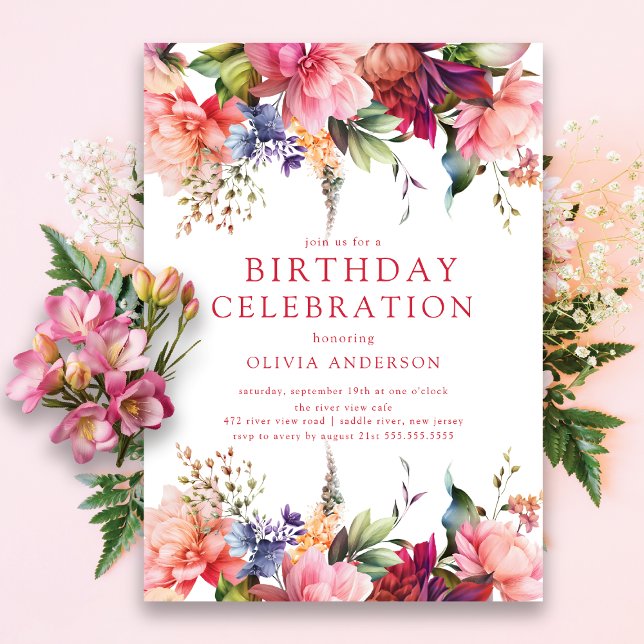 Petal Perfection Birthday Invitation (Creator Uploaded)