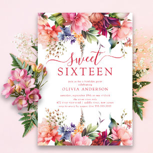 Petal Perfection Sweet Sixteen Invitation