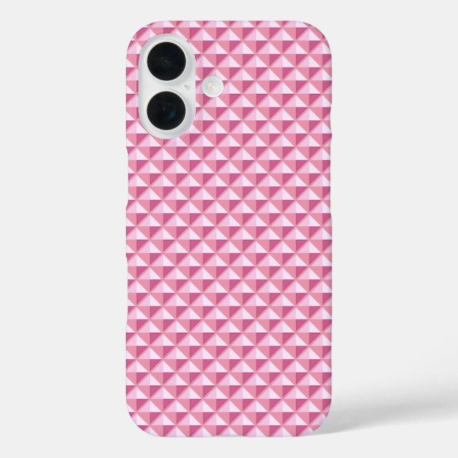 Petal pink, enamel look, studded grid Case-Mate iPhone case (Back)