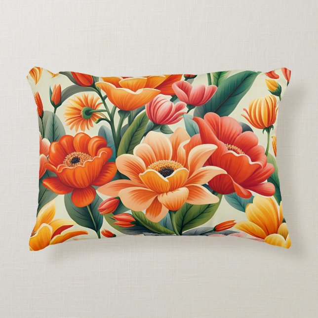 Petal Pop Bloom Vibe Decorative Cushion (Front)