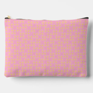 Petal Pop – Pink & Gold Seamless Geometric Pattern Accessory Pouch