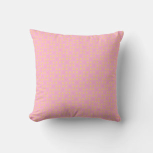 Petal Pop – Pink & Gold Seamless Geometric Pattern Cushion