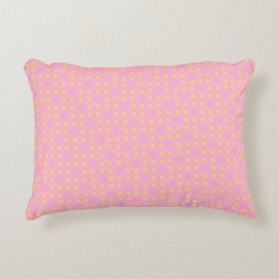 Petal Pop – Pink & Gold Seamless Geometric Pattern Decorative Cushion