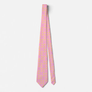 Petal Pop – Pink & Gold Seamless Geometric Pattern Tie