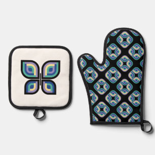 Petal Prism (Fusion) Oven Mitt & Pot Holder Set