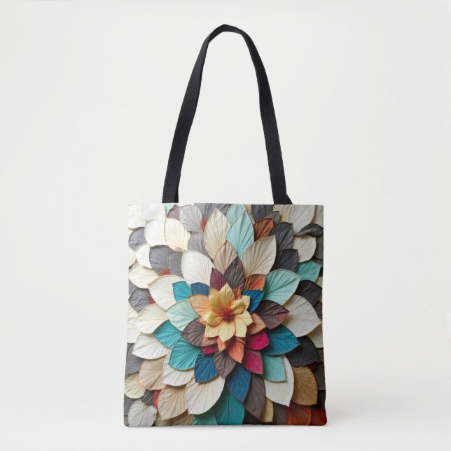 Petal Quilt Memory Bloom Tote Bag (Front)