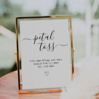 Petal Toss Sign Template Minimalist Petal Send Off