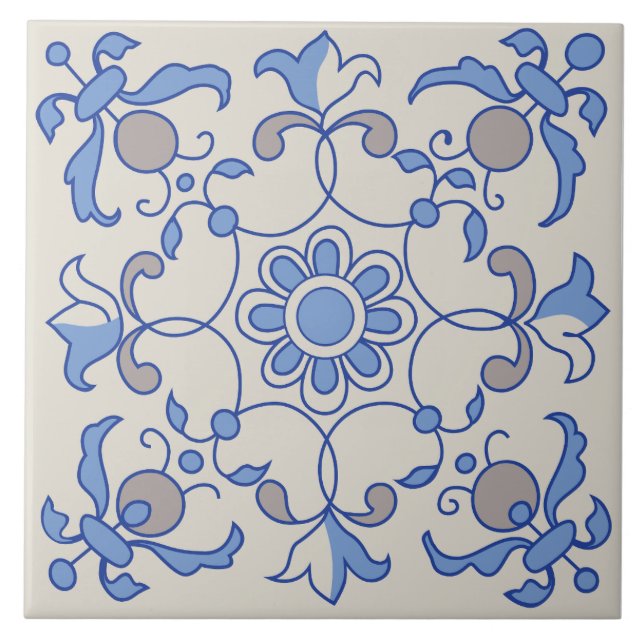 Petal Whimsy Ceramic Tile (Front)