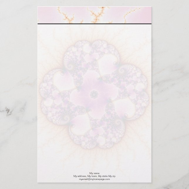 Petallic - Fractal Art Stationery (Front)