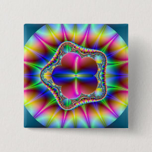 Petals 15 Cm Square Badge