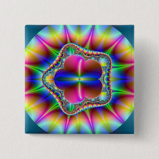 Petals 15 Cm Square Badge